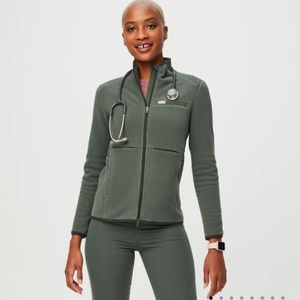 FIGS on shift fleece scrub jacket